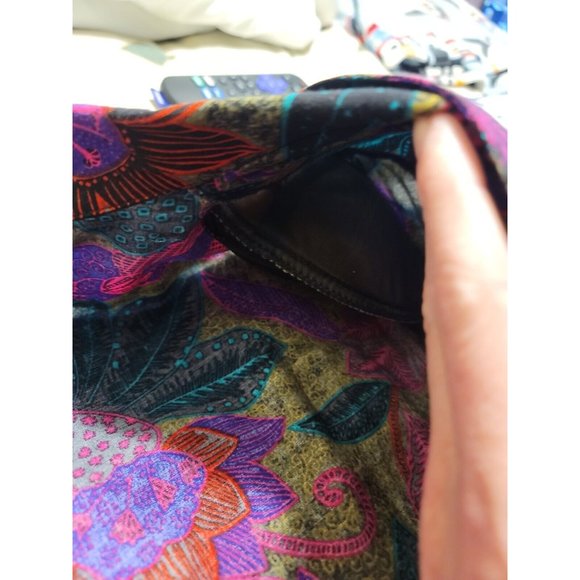 Harvest Time Vintage Floral Button Blazer Size 10 Shoulder Pads USA - Picture 9 of 9